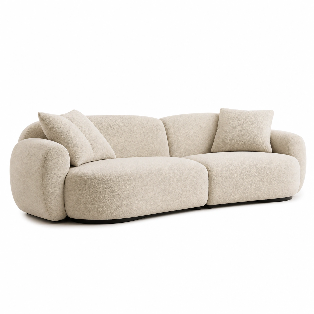 Sofa modulowa kremowa minimalistyczna-Ulorven
